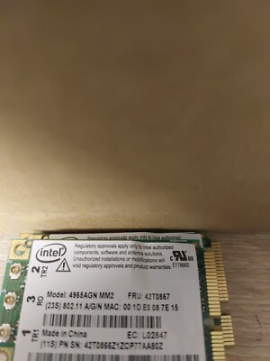 Lenovo IBM 42T0865 42T0867 42T0947 Intel 4965AGN Wireless WLAN WiFi Card Mini PC