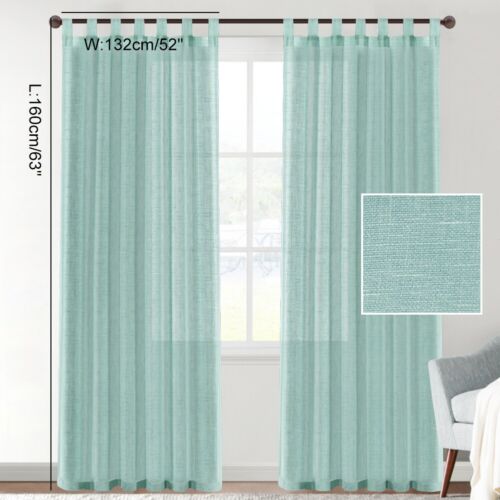 CURTAINS TOP EYELET RING READY MADE CURTAIN VOILE NET BLACKOUT KITCHEN BEDROOMs - Picture 16 of 16