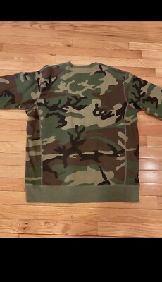 Supreme Woodland Camo Box Logo Crewneck Men's Large 100% Authentic