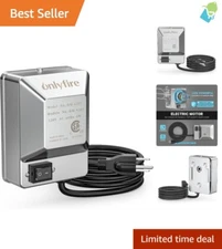 Compact 120 Volt Rotisserie Motor - Stainless Steel with Smooth Operation Gear