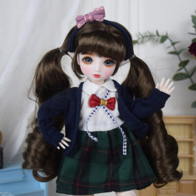 1/6 BJD Doll 30cm Movable Joints Doll + Long Hair + Elf ears + 3D Eyes + Clothes