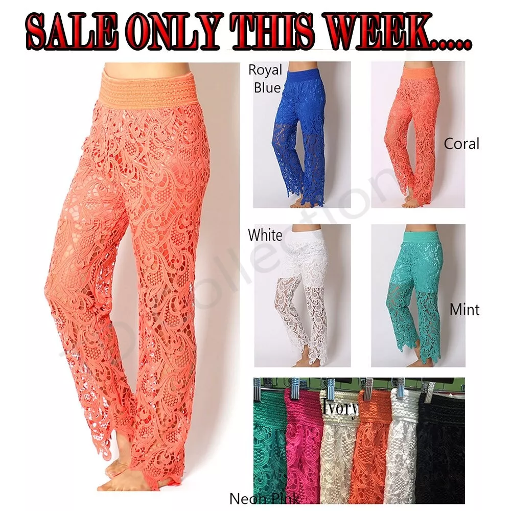 Lace top palazzo pants
