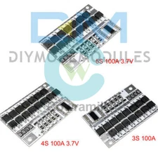 3S/4S/5S 100A 12V BMS Li-ion LMO Lithium Battery Protection Circuit Board