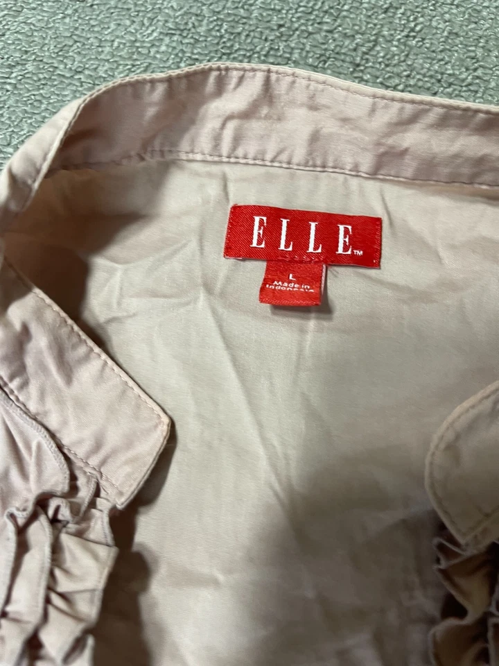 Blusa con botones Elle para mujer grande L manga corta Foto 4 de 4