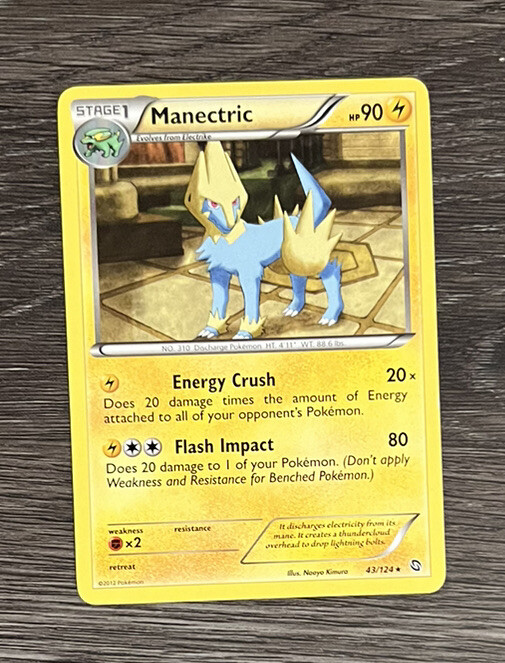 Manectric 43/124 - Dragons Exalted - Rare - Pokemon Card TCG - LP