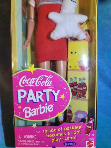 Vintage 1998 Coca-Cola Party Barbie Doll Special Edition Mattel #22964 Vtg - Picture 3 of 11