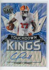2021 Leaf Metal Draft Touchdown Kings BlueWave Refractor Cornell Powell #d29/30 