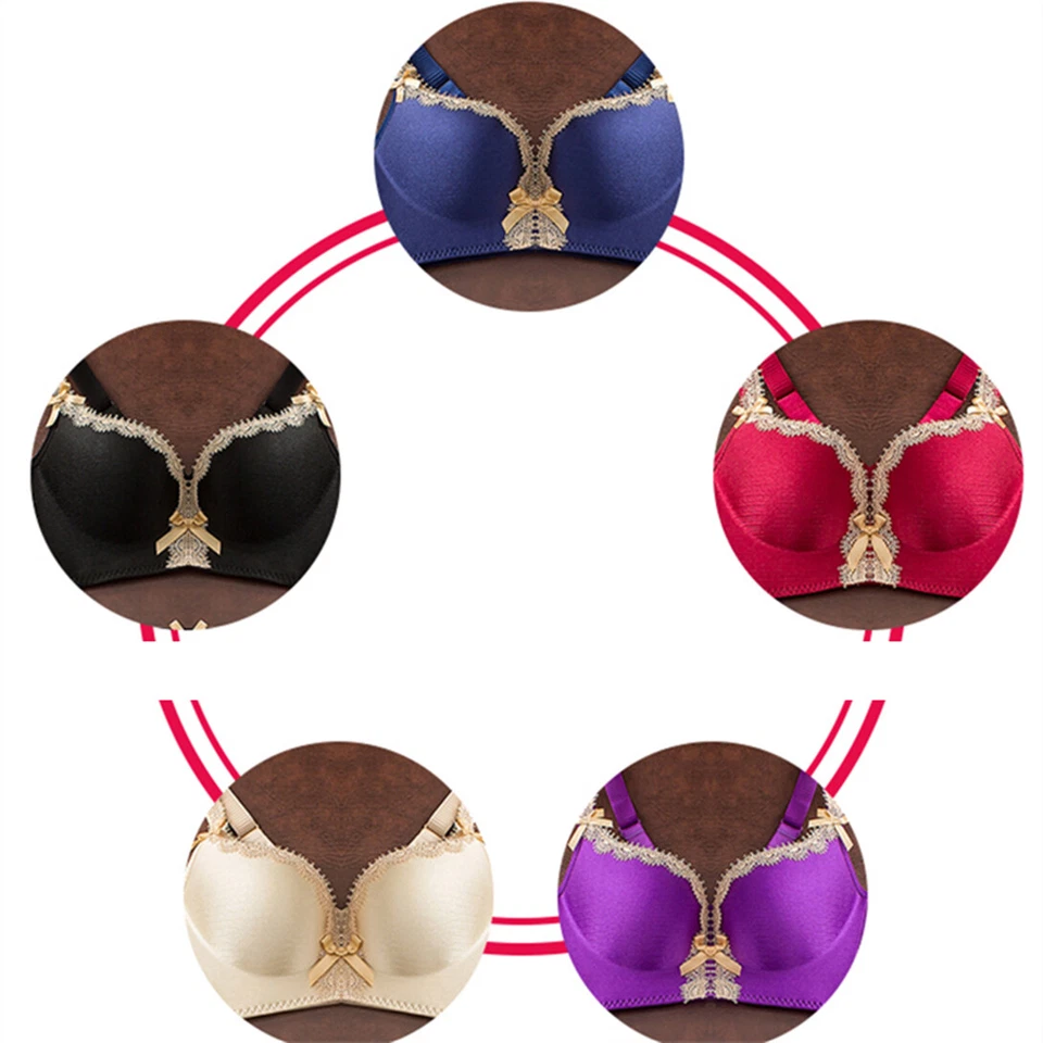 Conjuntos de sujetador retro multidireccional lencería sin costuras sexy sujetador push up invisible inalámbrico Foto 4 de 4