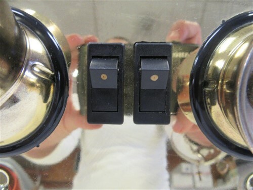 FLUSH MOUNT ALUMINUM GOLD DUAL SWITCH CABIN LIGHT 8" X 4" MARINE BOAT - Picture 2 of 10