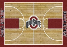 8x11 Milliken Ohio State Buckeyes NCAA Home Court Area Rug - Approx 7'8"x10'9"