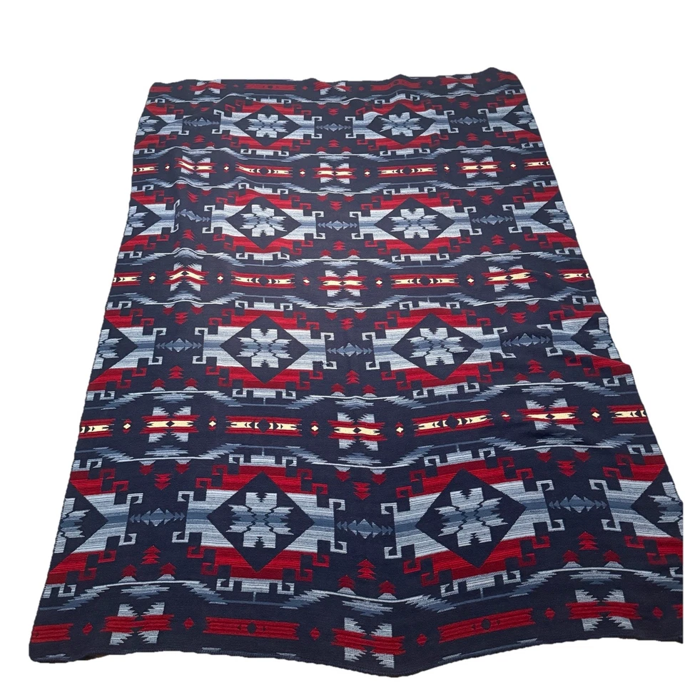 Manta Ralph Lauren Cartwright Azteca Suroeste 66x90 Algodón Hecha en EE. UU. De Colección Foto 2 de 4