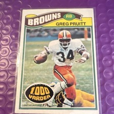 TOPPS 1977 Greg Pruitt #25 Cleveland Browns 1,000 Yarder Base Set NFL Football