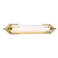 Led Wandlampe Bad Metall Glas IP44 B: 70 Cm In Gold LäNglich 3000 K Leuchte