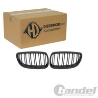Diederichs Doppelsteg KÜHlergrill Nieren Schwarz Matt Passend FüR BMW 3 E92 E93