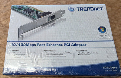 NEW TRENDnet 10/100Mbps RJ45 Fast Ethernet PCI Adapter TE100-PCIWN (Sealed) NIB
