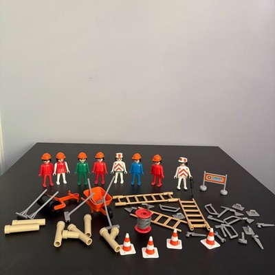 Playmobil System Construction Worker Deluxe Set Vintage Accessories Schaper