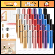 35 Pack Refillable Mini Perfume Atomizer Bottles, 10ml Travel Spray Containers
