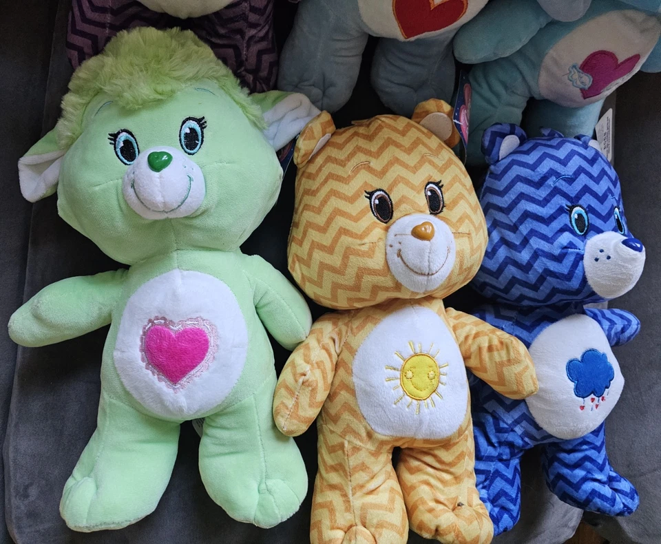 Lote de 6 juguetes de peluche Kellytoy 2017 12 pulgadas Chevron Zigzag Care Bear nuevos con etiquetas Foto 4 de 4