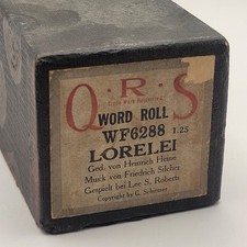 QRS Lorelei WORD ROLL WF6288 Heinrich Heine Friedrich Silcher Lee Roberts 1925