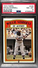 1972 Topps #448 WILLIE STARGELL IA PSA 8 NM-MT 47309443 