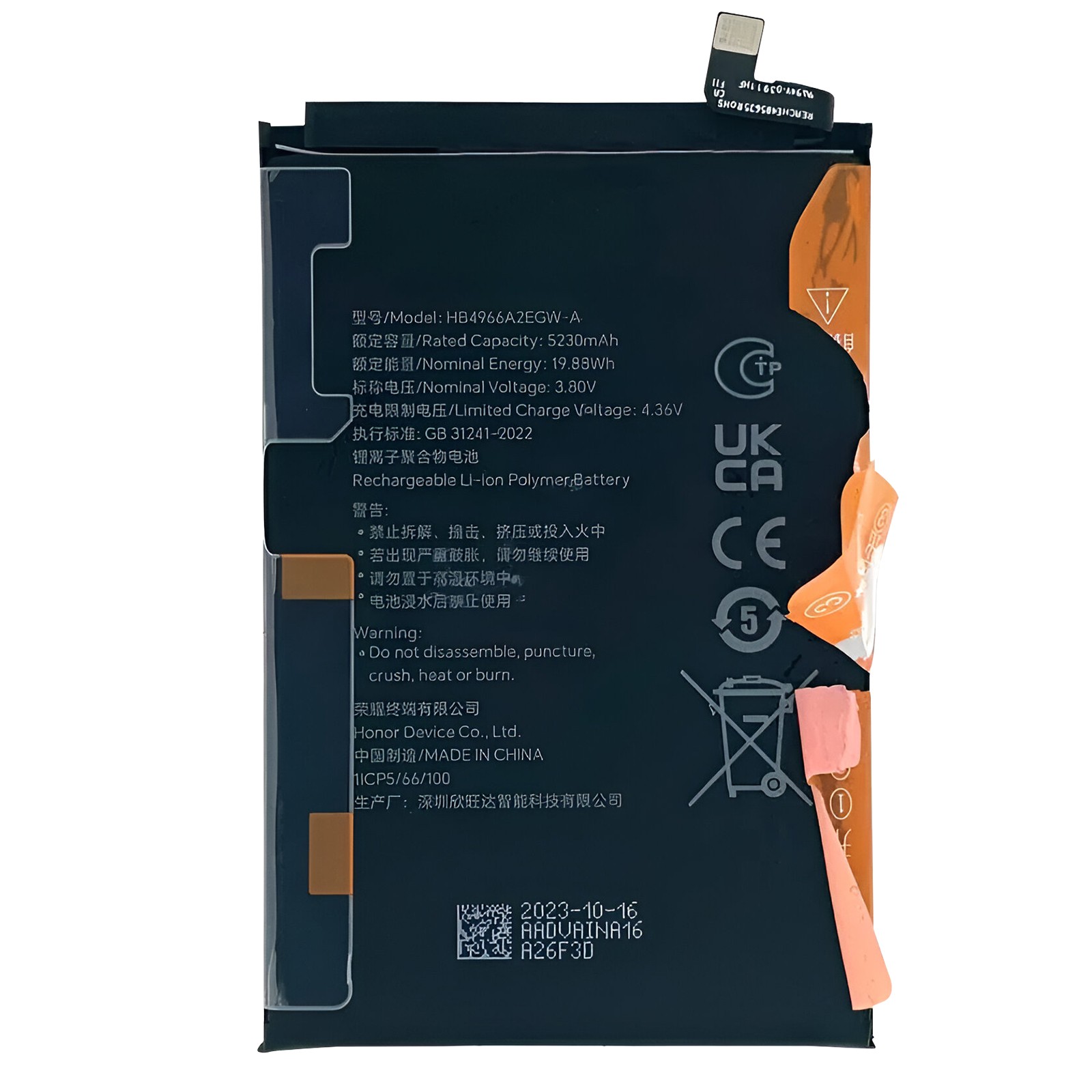 Batterie Clappio 5230mAh pour réparer un téléphone qui se décharge vite