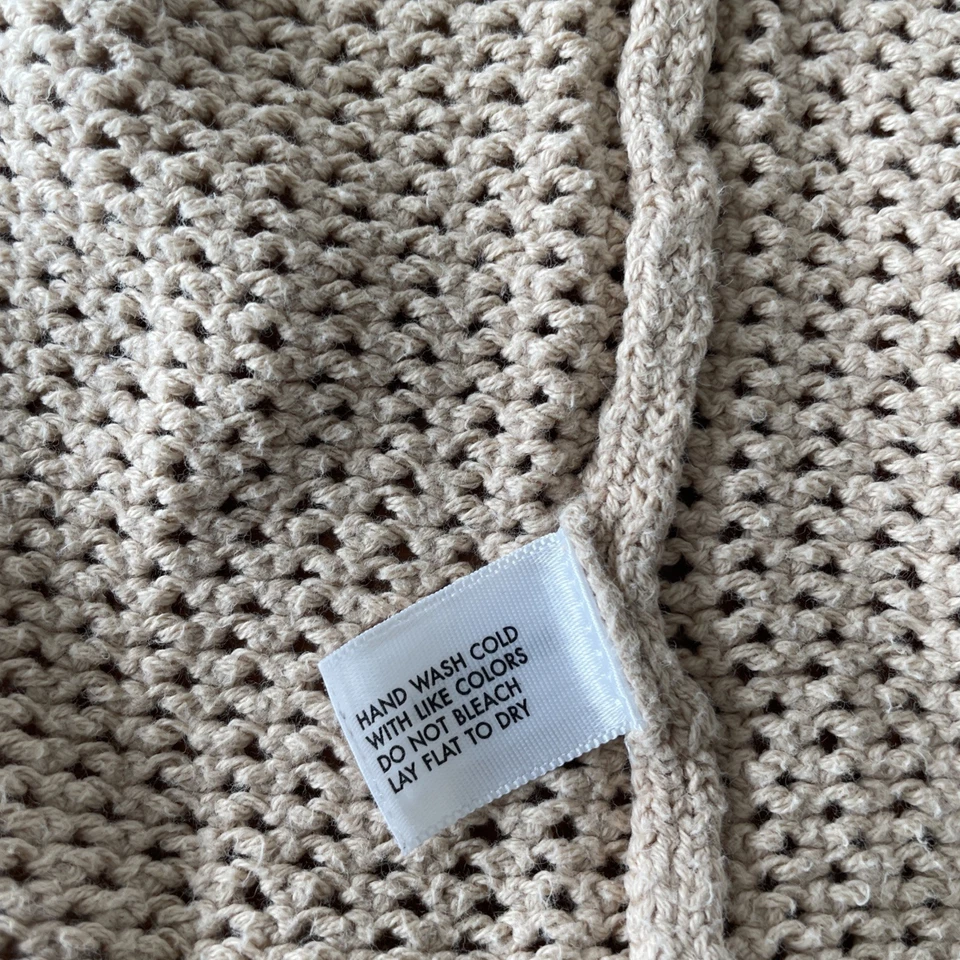 Cárdigan vintage Y2K blanco + Warren para mujer mediano pescador botón delantero suéter Foto 4 de 4