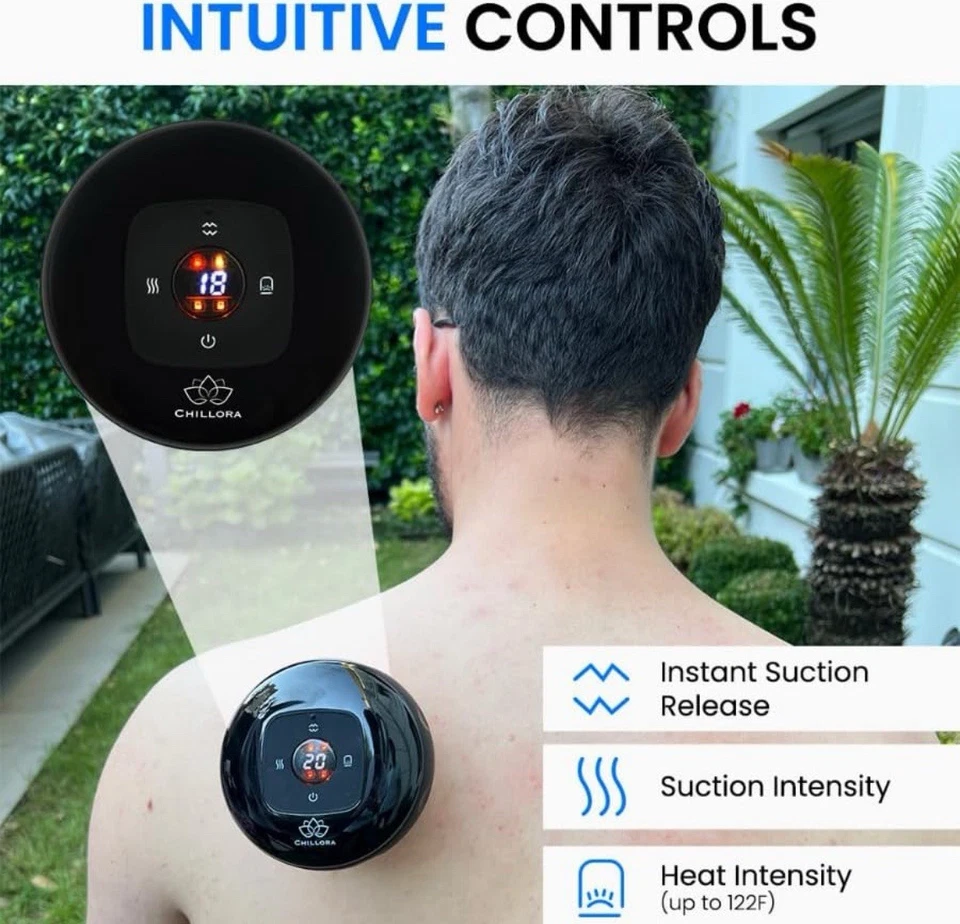 Juego de terapia de ventosas eléctricas 5 en 1 2 piezas, masajeador de terapia de ventosas, 15 niveles Foto 3 de 4