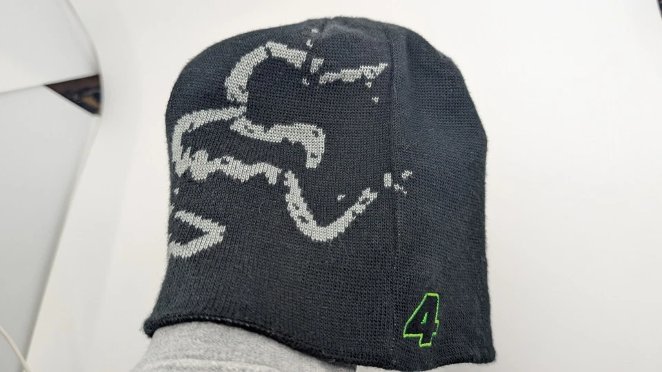 Monster Energy Fox Racing Skull Cap Beanie Adult One Size Ricky Carmichael #4 VG - Image 2 of 3
