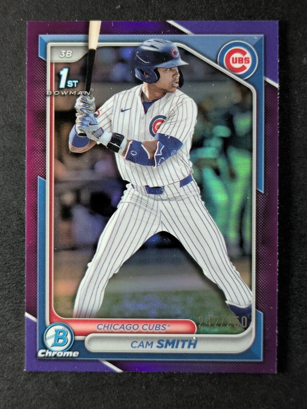 2024 Bowman Chrome Draft CAM SMITH 242/250 1st Purple Refractor #BDC-67