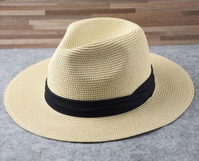 Neu Sommer Strohhut Panama Sonnenhut Herren Stroh Panamahut Fedora Trilby