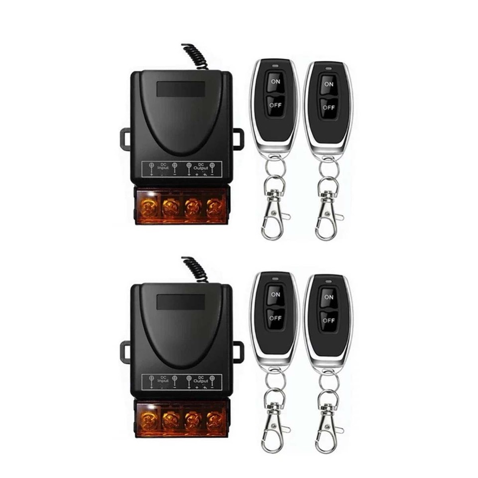 433MHz Wireless Remote Control Switch DC 12V 24V 48V 72V 30A 1Ch Relay ...