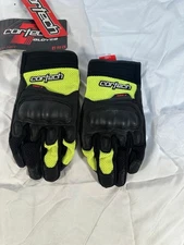 Cortech HDX 3 Mens BLK/Hi-Viz Neon Leather Textile Riding Gloves XLarge