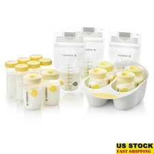 Breast Milk Storage Set 50 Pieces BPA Free Organizer Tray Convenient Storage New