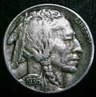 1936-S Buffalo Nickel - Full Horn - Free Shipping!