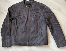 Clockhouse Herren Lederjacke grau, Größe 52