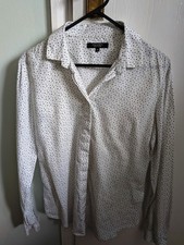TM Lewin ladies fitted white/black shirt size 10