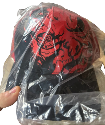 Cyberpunk 2077 red black samurai demon hat adjustable Rache