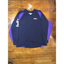 Vintage FedEx Quarter Zip Sweatshirt L USA Workwear