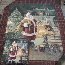 Mohawk Home Christmas Throw Blanket And Pillow Santa Claus with Letter and Gifts