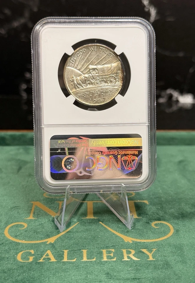 1937-D Oregon Trail Memorial Half Dollar – NGC MS 68 – Stunning High-End Gem! - Image 3 of 4