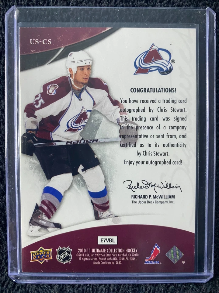 2010-11 Ultimate Collection - Ultimate Signatures - #US-CS Chris Stewart - Image 2 of 2