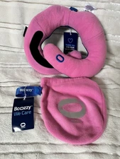 BCOZZY 3-7 Y/O Kids Travel Neck Pillow for Car & Airplane, Pink (Small)