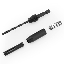 3Pcs HSS Hinge Drill Bit Set, Self Centering Hole Drilling Bits Spring Loaded...