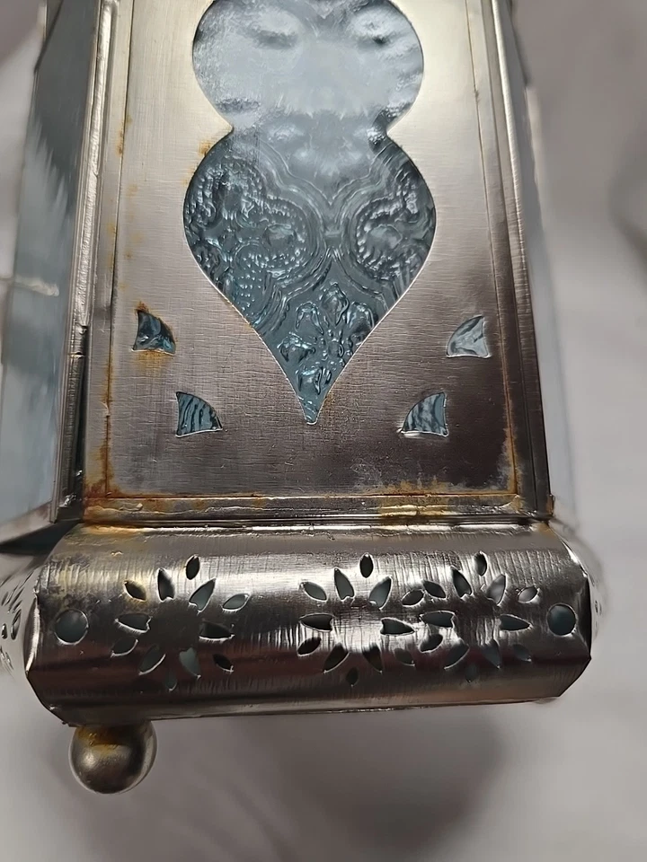 Lámpara colgante vela marroquí vela lámpara linterna para decoración del hogar 13" Foto 4 de 4