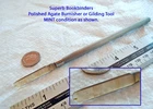 Vintage Bookbinders Polished Agate Hand Burnisher Gilding Tool, Gold Leaf Etc
