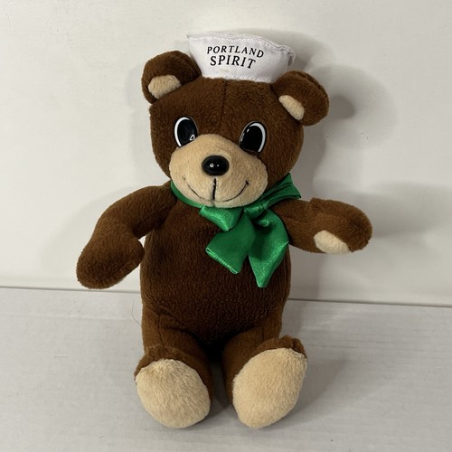 Portland Spirit Cinnamon Brown Bear 10" Plush Soft Stuffed Animal Green Bow HTF