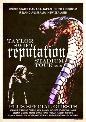 TAYLOR SWIFT illustrated retro style live concert poster print A1 A2 A3 A4