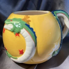 Dragon Ball Z 2015 Shenron Dragon Molded Yellow Mug Surreal Entertainment  Rare