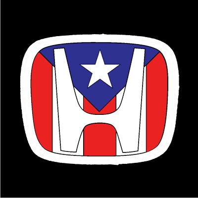 Puerto Rico Flag Domed Chrome Metallic Emblem - 2x 2.25 Inch Glossy Car Sticker