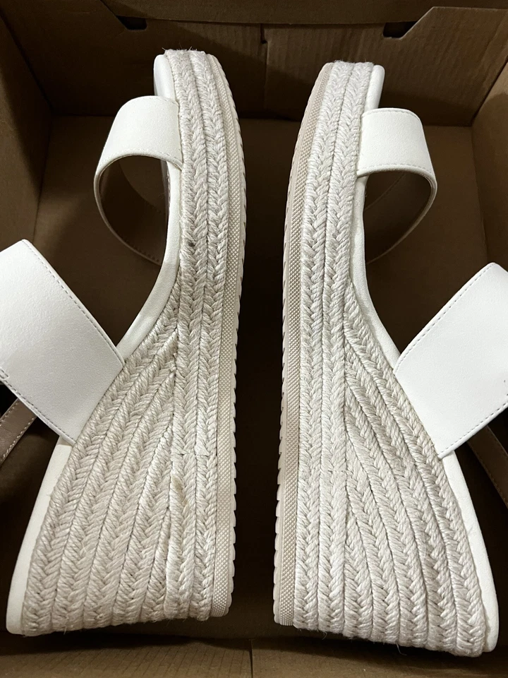 MIA Mujer Brooke Alpargata Plataforma Cuña Sandalia Hueso 10 Foto 2 de 4